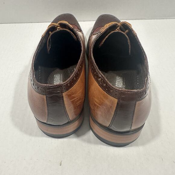 Stacy Adams Men's Wingtip Oxford Dress Shoes 8.5M 2-Tone Leather Brogue - Picture 7 of 16